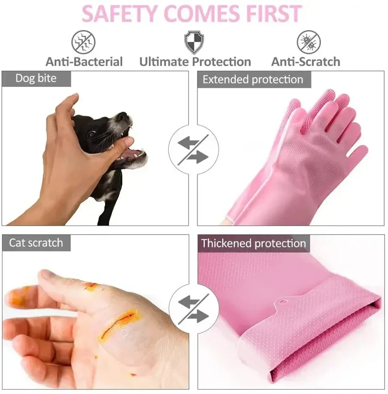 Silicone Hair Removal Pet Cleaning Gloves