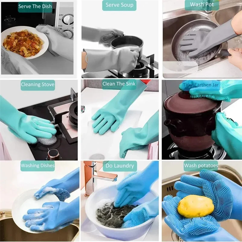 Silicone Hair Removal Pet Cleaning Gloves