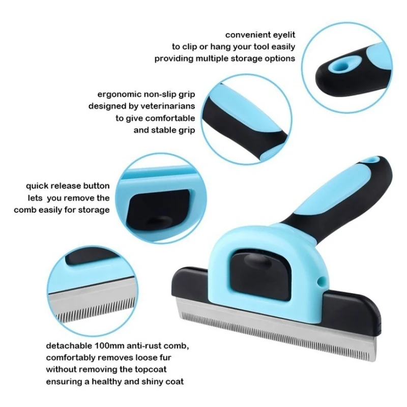 Pet Grooming Brush Double Sided Hair Removal Comb