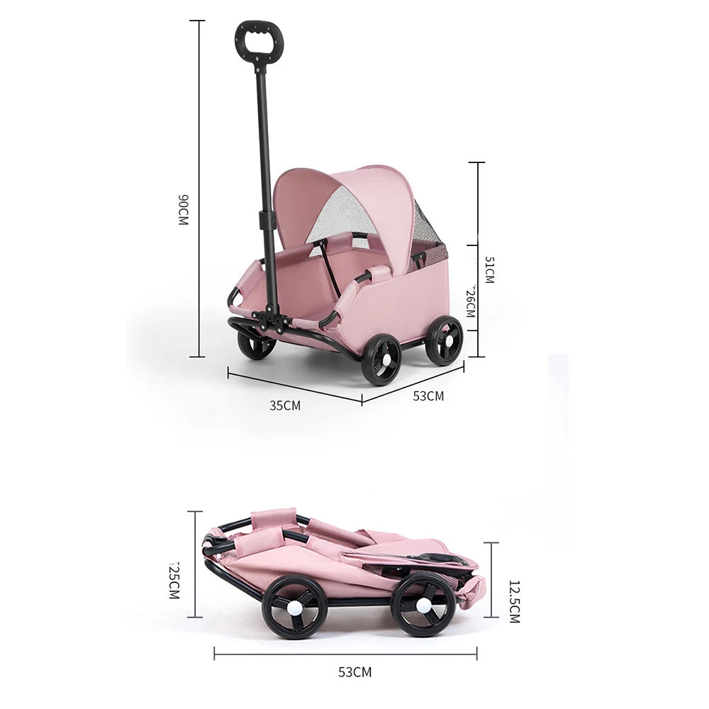 Pet Dogs Cats Strollers For Outgoing Car Travel