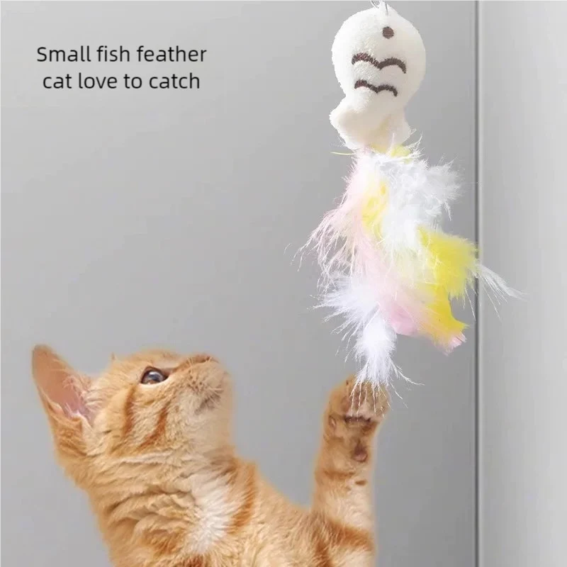 Steel Wire Long Pole Rotating Cat Teasing Stick