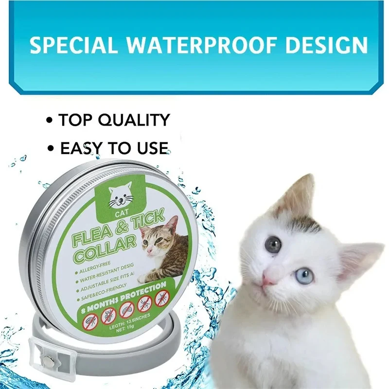Cat Flea And Tick Collar Control Natural Essential Oil Adjustable Control