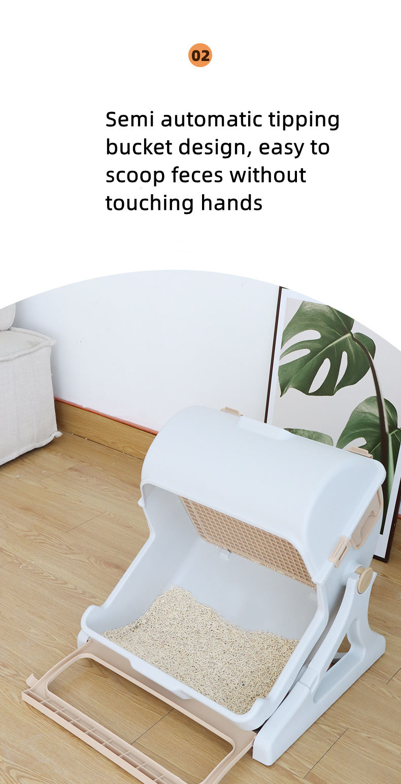 Semi Automatic Cat Litter Box